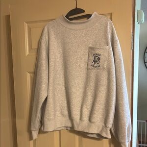 Parke mockneck Gray Crewneck Sweater Classic Style